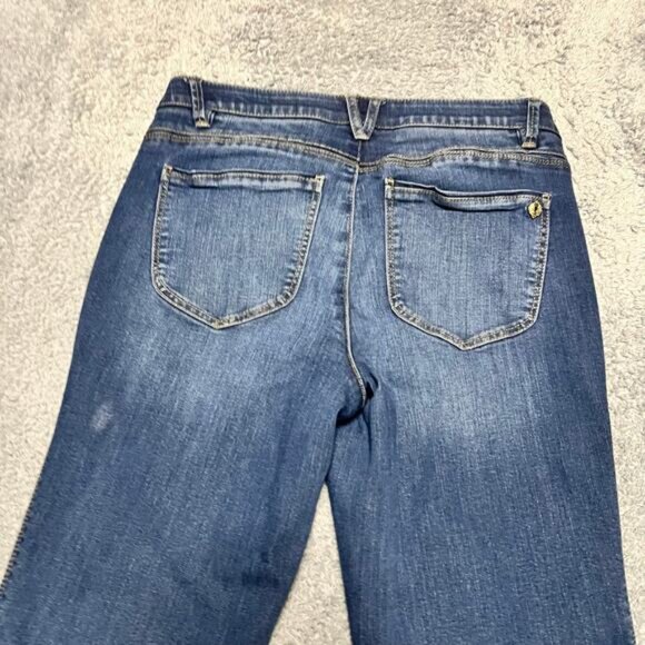 Democracy Jeans Womens 10 (32x26) Mid Rise Cropped Straight Blue - Picture 2 of 11